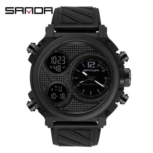 Men'S Fashion Sports Digital Watch, Waterproof Wristwatch with Luminous Dial, Alarm and Date Display for Outdoor Activities Square Trendy Smartwatch with Touch Display Chronograph Dress Watch Trending Multifunctional Black Elegant Vintage Ootd Tiktokshops