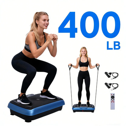 Hophorse Vibratory Plate Exercise Machine Curve 400Lbs, Home Gym Fitness Equipment,Home Gym Kit with Bluetooth,Mother'S Day Gift Ideas Summervibes